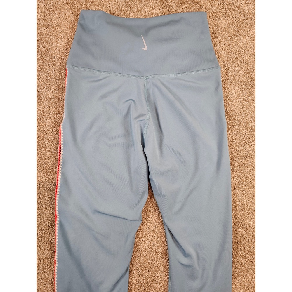 Nike Dri-FIT Womens High Waisted Blue Side Stripe‎ Small Athletic Tights